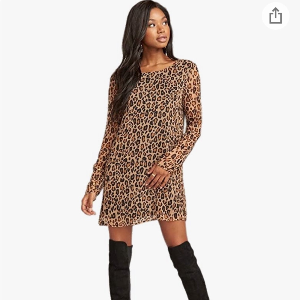 NWOT Show Me Your Mumu Cheetah Fever Beading Dress - Small
